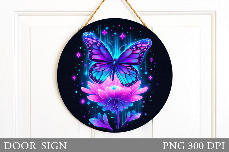 Butterfly Door Sign Design. Butterfly Sublimation