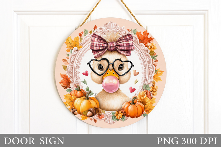 Fall Goose Door Sign Desin. Fall Door Sign sublimation