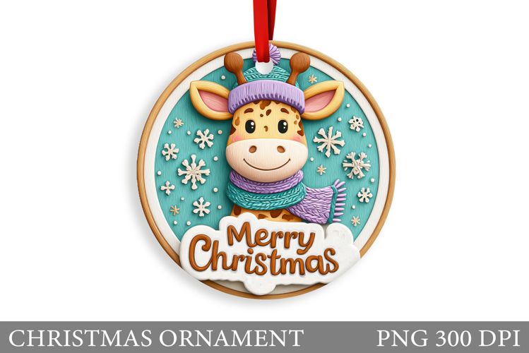 Cute Giraffe Christmas Ornament. Christmas Ornament Design
