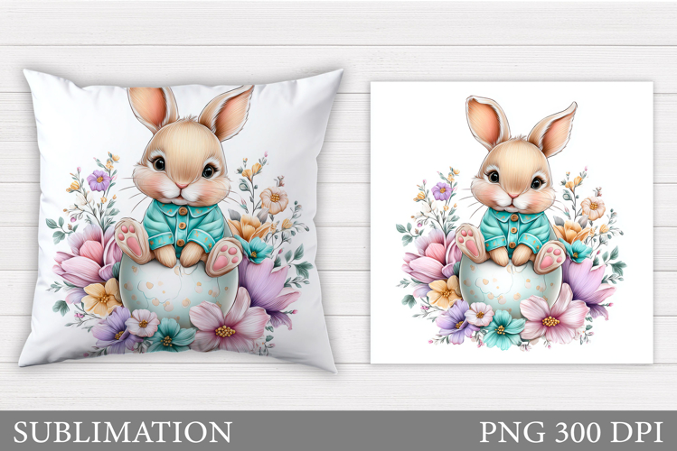 Easter Bunny Sublimation. Easter Bunny Pillow Design
