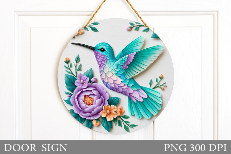 Hummingbird Door Sign Design. Hummingbird Sublimation