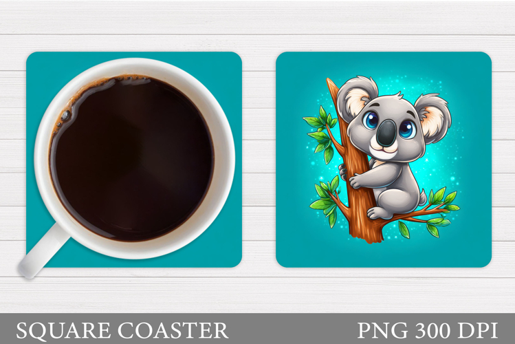 Cute Koala Coaster Design. Koala Sublimation