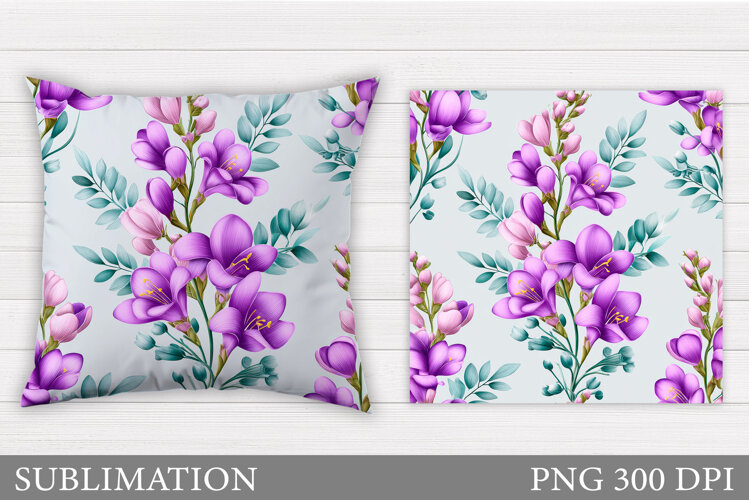 Floral Pillow Sublimation. Flowers Sublimation example image 1