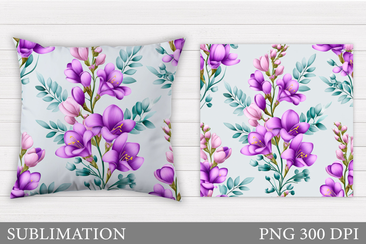 Floral Pillow Sublimation. Flowers Sublimation
