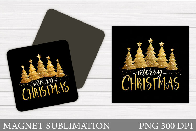 Christmas Tree Magnet Sublimation. Christmas Magnet Design example image 1