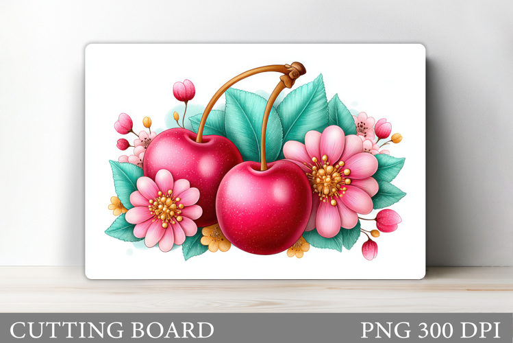 Cherry Cutting Board. Berries Cutting Board Sublimation