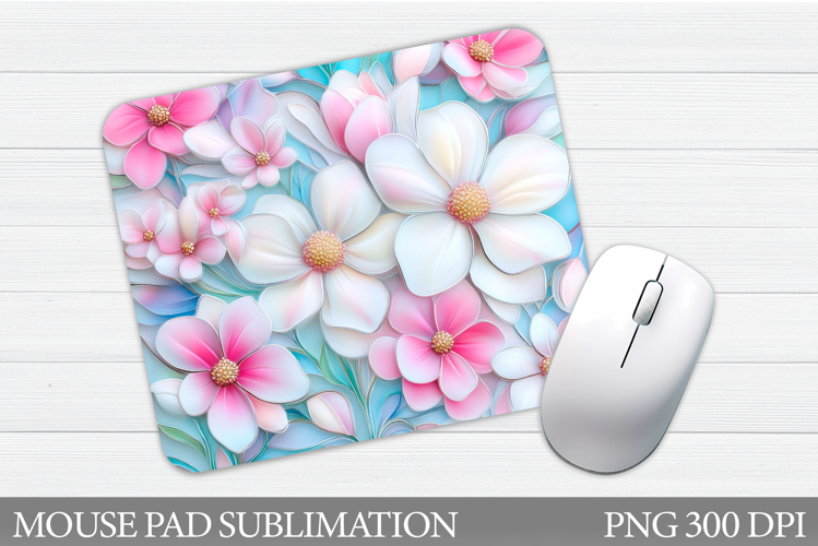 Floral Mouse Pad Design. Flowers Mouse Pad Sublimation