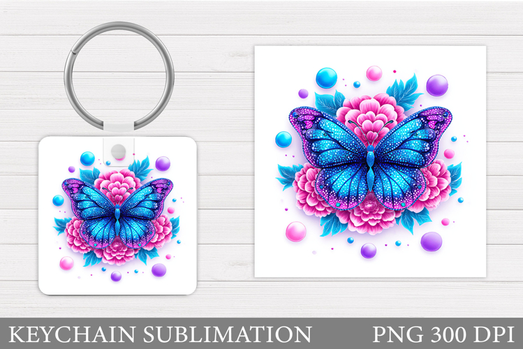 Butterfly Keychain Design. Butterfly Sublimation