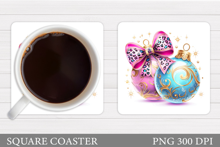 Christmas Coaster Sublimation. Christmas Ornament Coaster