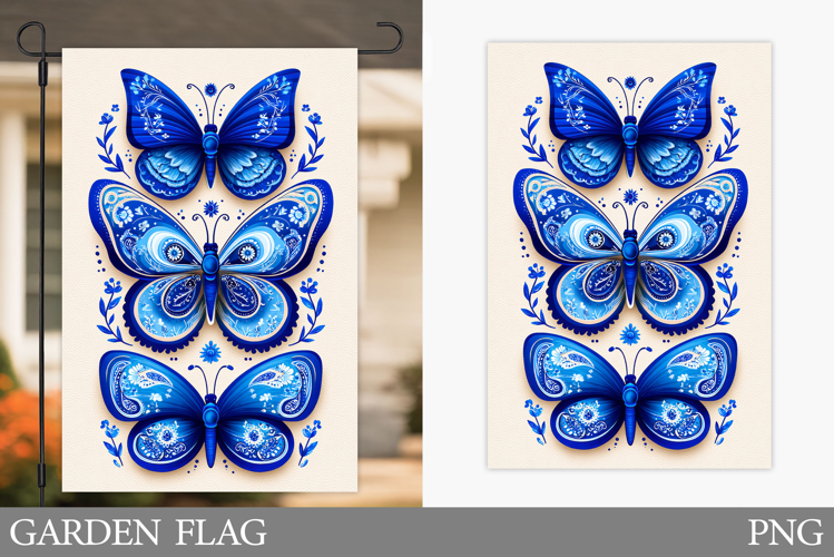 Butterflies Garden Flag Design. Butterflies Sublimation