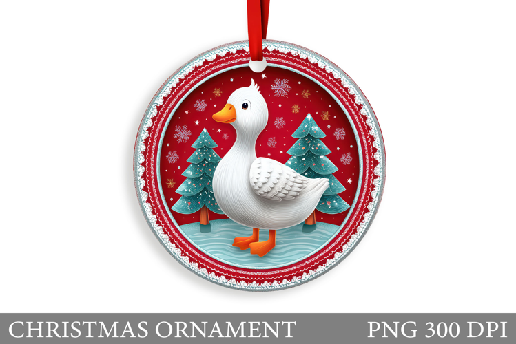 Goose Christmas Ornament. Christmas Ornament Sublimation