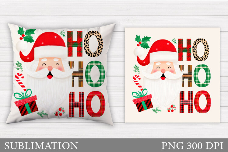Santa Claus Pillow Design. Christmas Pillow Sublimation example image 1
