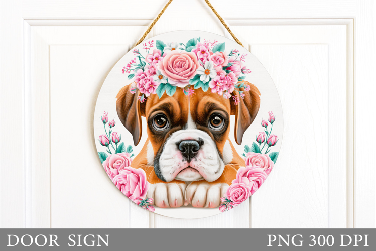 Dog Door Sign Design. Cute Dog Sublimation
