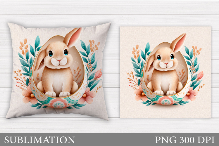Easter Bunny Pillow Design. Easter Bunny Sublimation