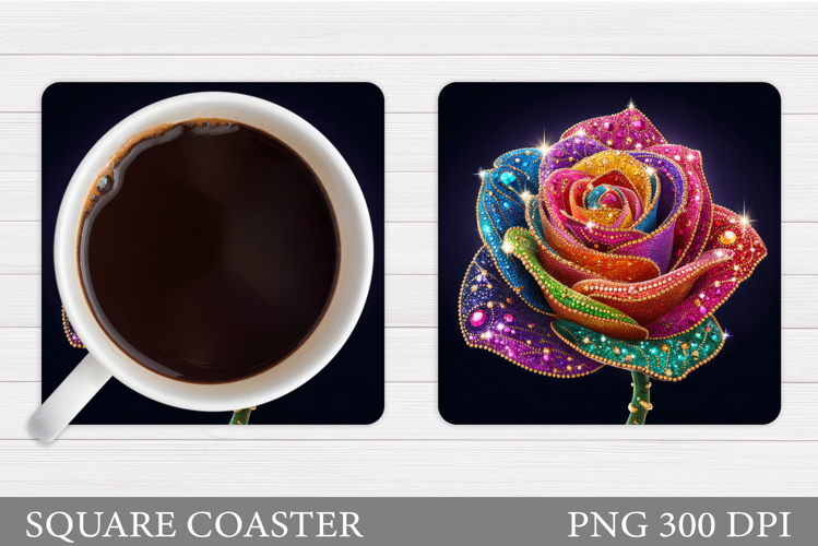 Rose Coaster Design. Rose Coaster Sublimation