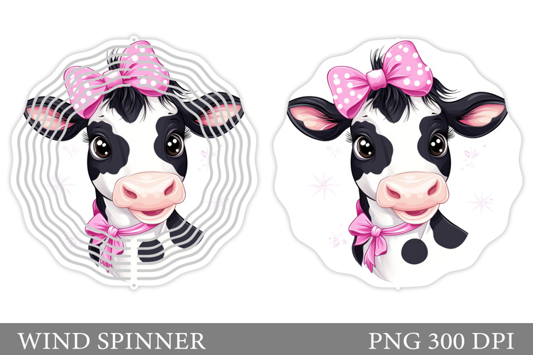 Cute Cow Wind Spinner Design. Cute Cow Sublimation
