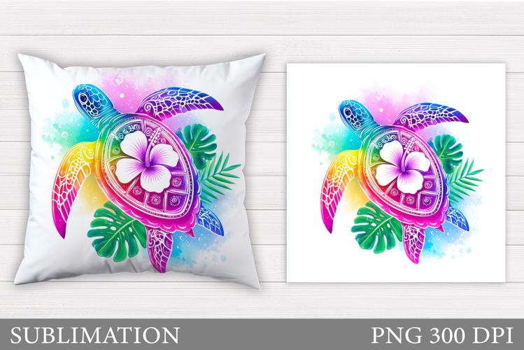 Sea Turtle Pillow Design. Sea Turtle Sublimation