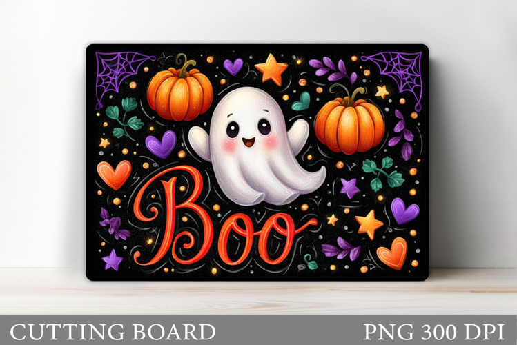 Ghost Cutting Board Sublimation. Halloween Cutting Board