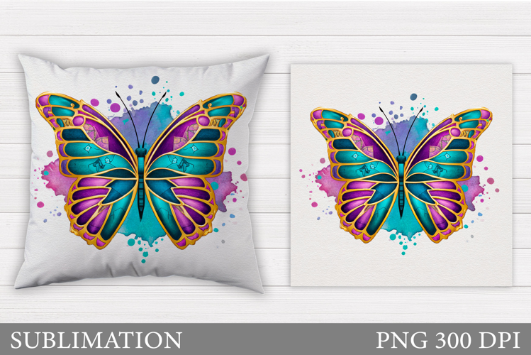 Butterfly Pillow Design. Butterfly Sublimation