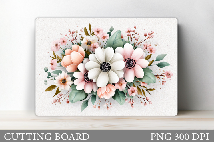 Flowers Cutting Board. Floral Cutting Board Sublimation