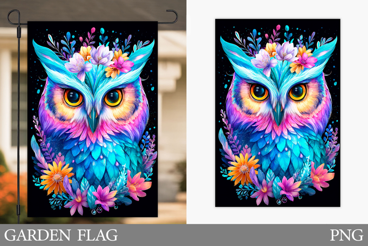 Owl Garden Flag Design. Owl Sublimation