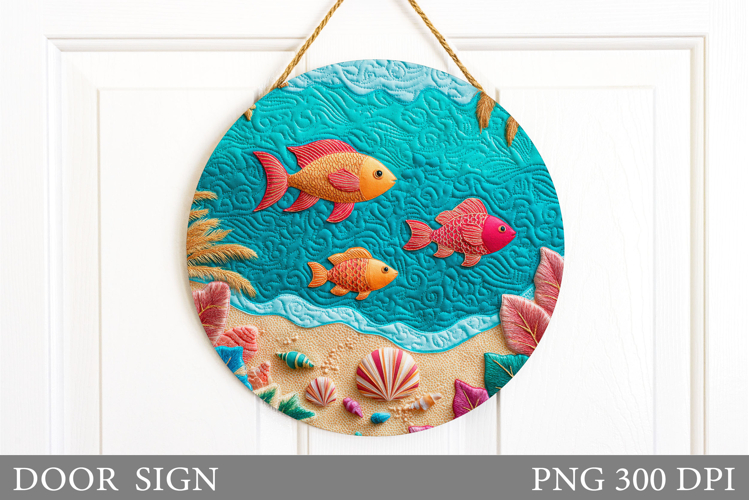 Fish Door Sign Sublimation. Fish Sublimation