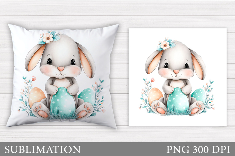 Easter Bunny Pillow Design. Easter Bunny Sublimation