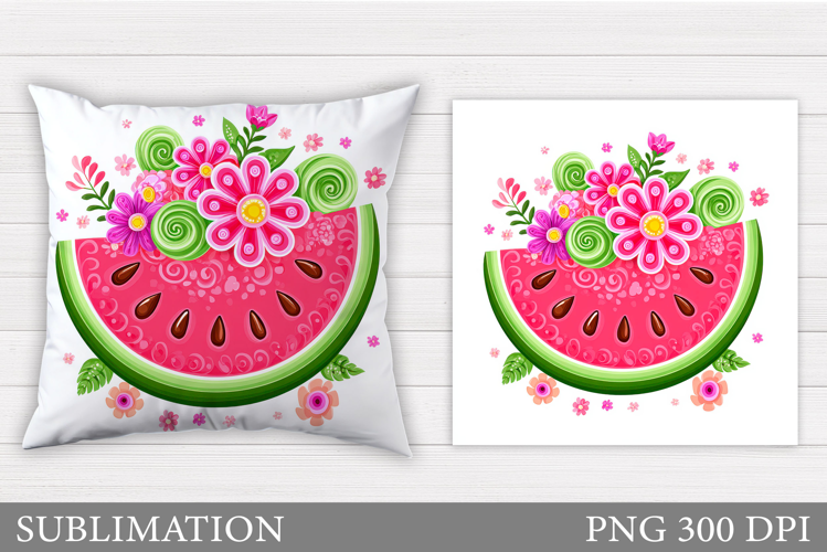 Watermelon Pillow Design. Watermelon Sublimation