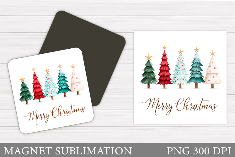 Christmas Tree Magnet Design. Christmas Magnet Sublimation