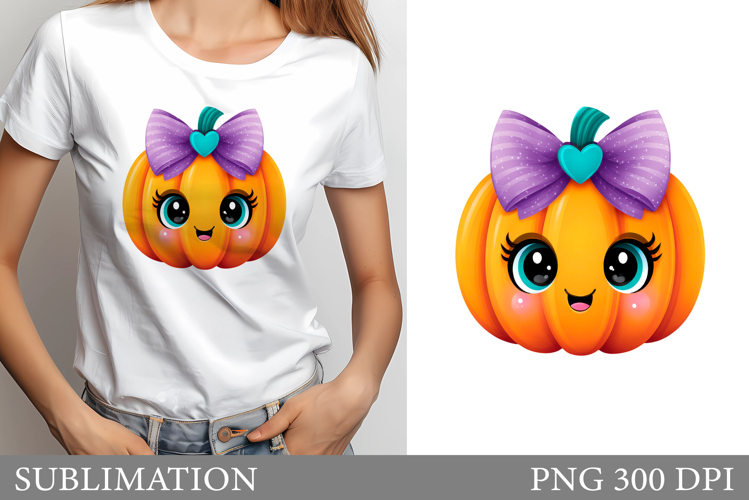 Cute Pumpkin T-Shirt Desugn. Cute Pumpkin Sublimation