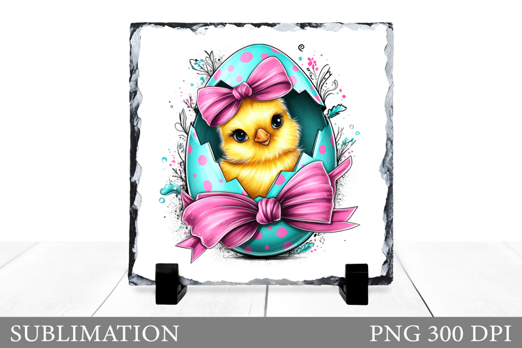 Easter Chick Slate Design. Easter Chick Sublimation