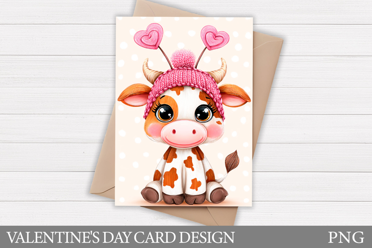 Valentines Cow Card Printable. Valentines Card Design