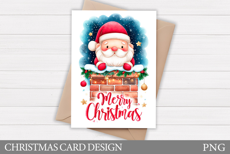 Cute Santa Claus Card Printable. Christmas Card Design