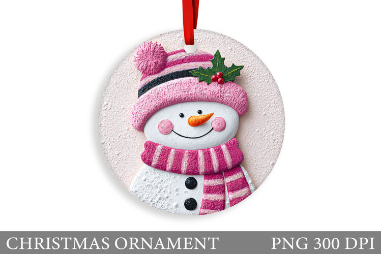 Cute Snowman Christmas Ornament. Snowman Ornament Design example image 1