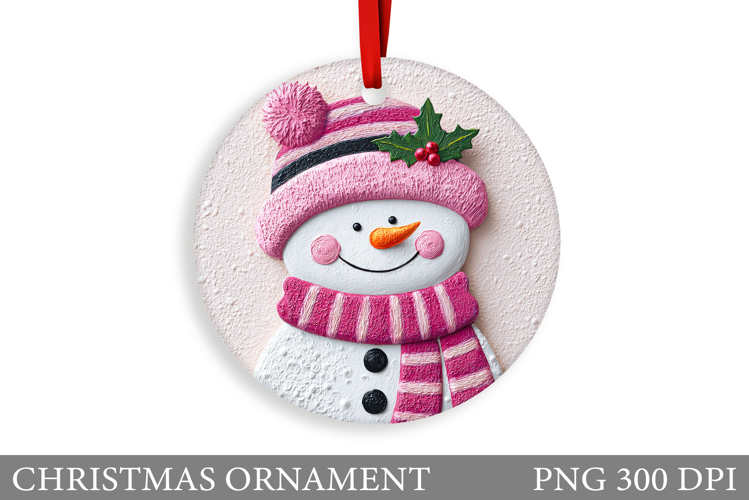 Cute Snowman Christmas Ornament. Snowman Ornament Design