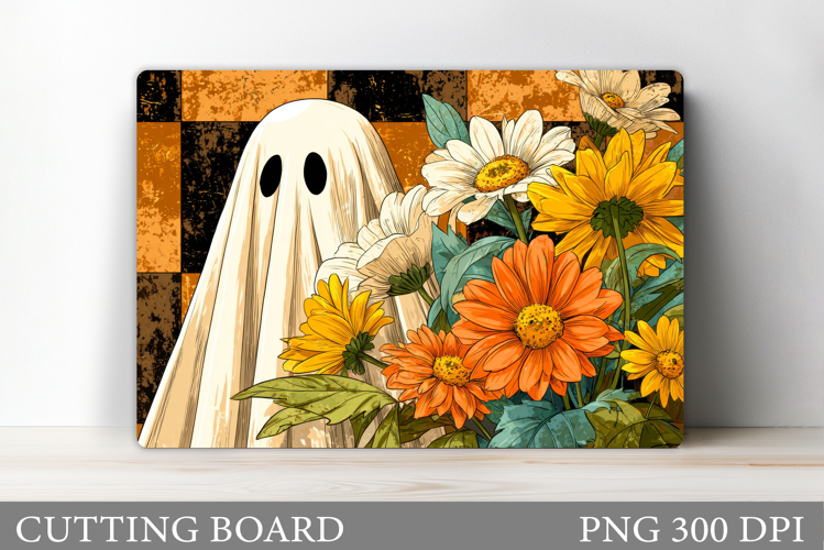 Ghost Cutting Board Sublimation. Halloween Cutting Board