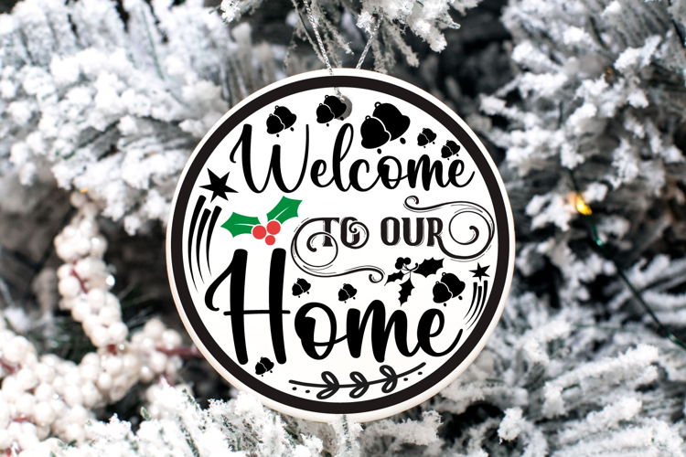 Christmas Round sign Svg Design Round Sign SVG quotes