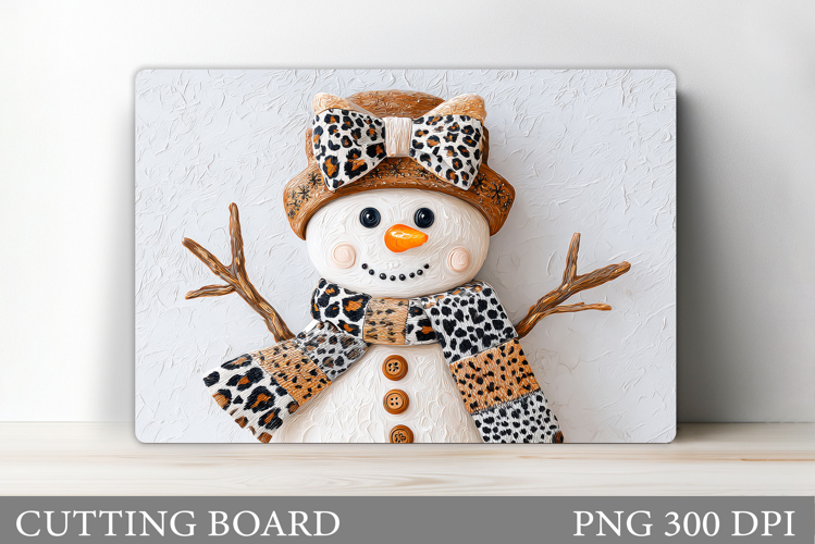 Snowman Cutting Board Design. Christmas Cutting Board