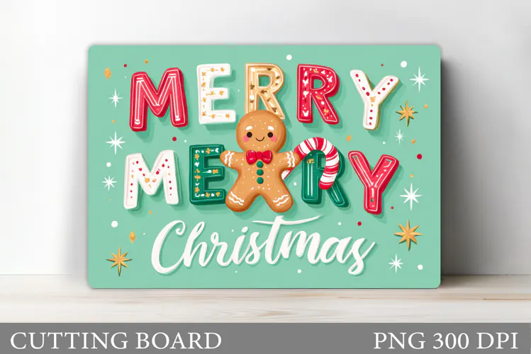 Merry Christmas Cutting Board. Christmas Cutting Board