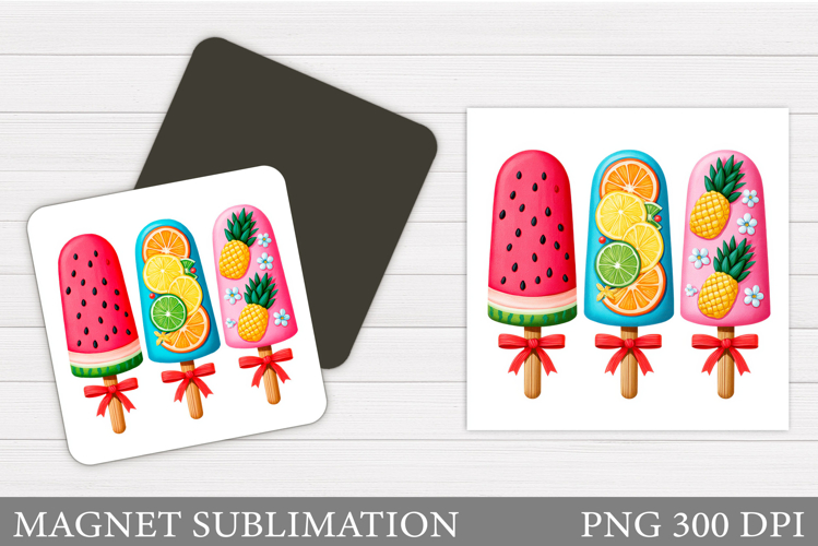 Ice Cream Magnet Design. Ice Cream Sublimation