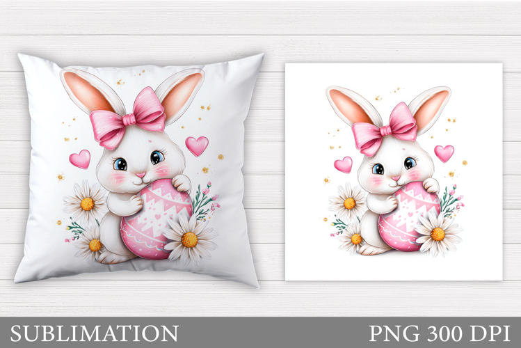 Easter Bunny Sublimation. Easter Bunny Pillow Design