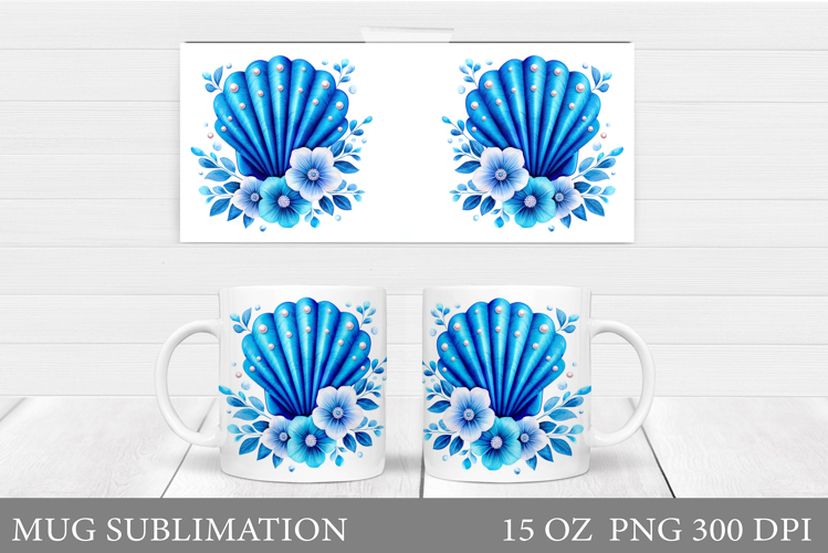 Seashell Mug Sublimation. Seashell Sublimation