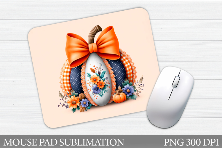 Pumpkin Mouse Pad Design. Fall Mouse Pad Sublimation