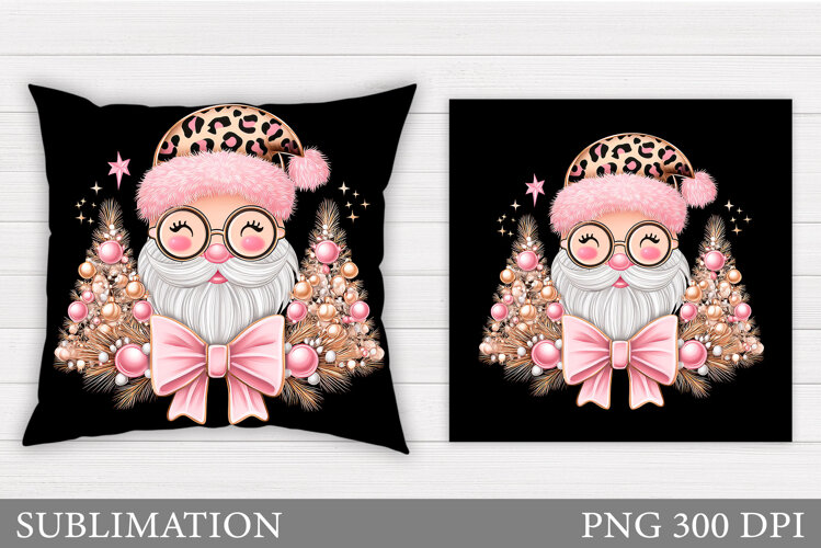 Santa Claus Pillow Design. Christmas Pillow Sublimation example image 1
