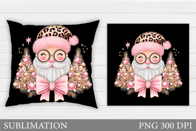 Santa Claus Pillow Design. Christmas Pillow Sublimation