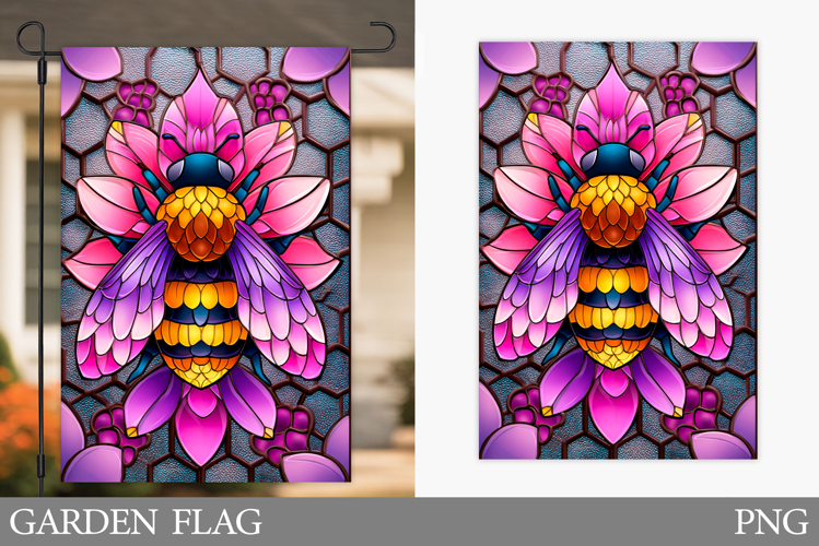Bee Garden Flag Design. Bee Sublimation