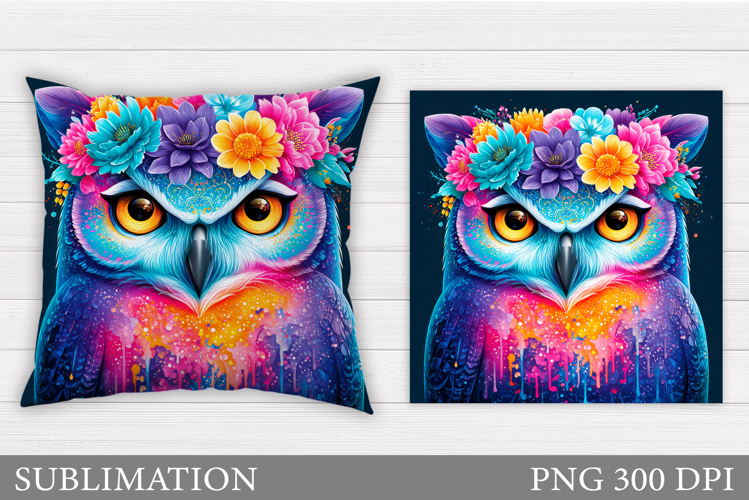 Owl Pillow Design. Owl Sublimation