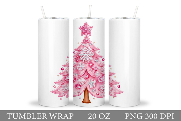 Christmas Tree Tumbler Sublimation. Christmas Tumbler Design