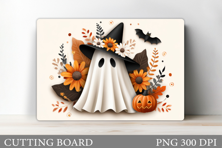 Ghost Cutting Board Sublimation. Halloween Cutting Board