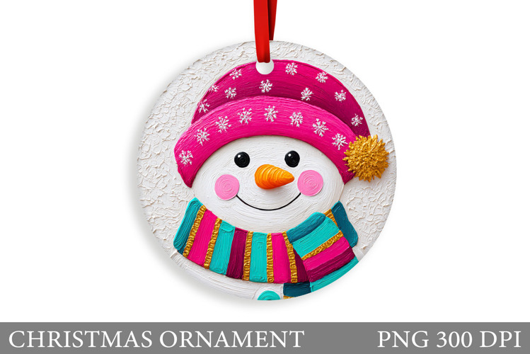 Snowman Christmas Ornament. Snowman Ornament Design